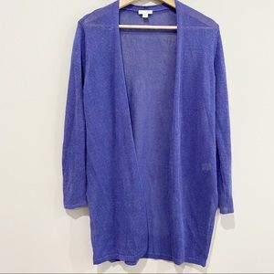 J. JILL Knit Linen Blend Open Cardigan, Size Petite Small